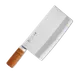 Korin HSG-VSCL-220 Cleaver Knife – 8.625" (22 cm) 50/50 Bevel, Forged Steel Blade, Wood Handle 1 image