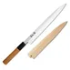Korin HSU-IHYYA-240 Inox Honyaki Yanagi Knife, 9-7/16" (24cm) Forged 8A Steel Blade, Yew Wood Handle 1 image