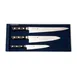 Korin HTO-MO3 Knife Set, 3-Piece, 8-1/4" Gyutou, 10-1/2" Sujihiki, 6" Petty, AUS-8 Steel, RH - Boxed 1 image