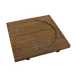 Korin IMP-08434 Display Riser, Square Wood Base 7"x7"x4.8" with 5-3/4" Indentation, Brown Finish 1 image