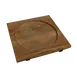 Korin IMP-08435 Wooden Display Riser, 8¼" L x 8¼" W x 4⅘" H, Brown Finish, 6½", Up to 4" Height 1 image
