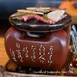 Korin KON-107 Tabletop Konro Grill, 5-1/2"L x 5-1/2"W x 4"H, Square, Clay, Red 2 image