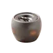 Korin KON-EX-102 Fire Extinguishing Pot, 6-3/4" x 5-1/4"H, Round, Ceramic, Bizen Finish, Lid Included 1 image