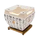 Korin KON-JST08 Konro Grill, 5-1/2"L x 5-1/2"W x 5"H, Oven & Stovetop Safe, Clay, Wood Base/Net 1 image