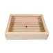 Korin NR-574 Sushi Neta Case Tray, Rectangular 13.5" x 10.75" x 3" Wood Base with Acrylic Cover 2 image