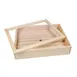 Korin NR-574 Sushi Neta Case Tray, Rectangular 13.5" x 10.75" x 3" Wood Base with Acrylic Cover 1 image