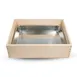 Korin NR-576 Sushi Neta Case Tray, 17-1/2" x 12-3/4" x 4-1/2", Wood Base with Stainless Steel Pan & Cover 2 image
