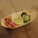 Korin TK-600-04 - Natural Pine Boat Platter 4½" L x 2½" W x 1¼" H Biodegradable Wood 1/Pack 2 image