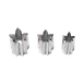 Korin TK-611-MOMIJI 3-Piece SS Leaf Cutter Set Small 1-1/4"×1"×2" Medium Large 2"×2"×2" 1 image