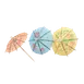 Korin TK-627-07 Cocktail Parasol, 4" Height, 144 Pieces per Box, Bright Colorful Design - 144/Box 1 image