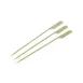 Korin TK-633-01-09 - 3" Bamboo Food Skewer, Flag‑Shape Top, Natural Finish, 3" Length - 1/Pack 1 image