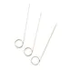 Korin TK-633-08-12 - Bamboo Food Skewer, 4" Length, Ringed Top, 4" Wood, Sold Per Pack - 1/Pack 1 image