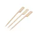 Korin TK-633-11-18 - 7" Bamboo Skewer, Flag-Shaped Top, Natural Finish, Teppo Gushi - 1/Pack 1 image