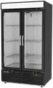 Asber ARMD 37 A - 37 cu ft 2‑Section Glass Door Merchandiser, Black Vinyl, 43½"W, 8 Shelves, R290 1 image