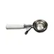 CAC China SICD-6WT Thumb Disher, #6, 5 oz., Stainless Steel Scoop, White Handle 1 image