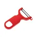 Mercer M33072 Y-Peeler, 4" Length, Carbon Steel Blade, Handle, Eye Remover, Black Red White 6 image