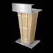 Forbes Industries 5978 Podium, 24" W x 20" D x 48" H, Laminate Finish, Metal Accents, Tilt‑and‑Roll Wheels 1 image