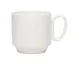 Libbey 109713 Ares Stacking Mug, 8 oz (3" × 3"), White Rideau Porcelain, Stackable - 36/Case 1 image
