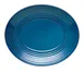 Libbey 109761 Oval Terracotta Blue China Platter, 12"-10" Oval Ceramic, 1.5" Height - 12/Case 1 image