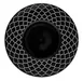 Libbey 109975 - 11‑3/4" Round China Plate with Black Rim, Samira Design, China Material - 12/Case 1 image