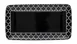 Libbey 109978 - Rectangular China Platter 11-7/8" x 6-1/2" Black Combo Samira Design China - 12/Case 1 image