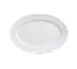 Libbey 1502-50309 Empire Oval China Platter, 10" x 7½" Bright White Porcelain - 24/Case 1 image