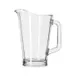 Libbey 5260 Glass Pitcher – 60 oz (7½"), 9¼" H x 5¾" W x 4⅛" D, Clear Glass with Handle - 6/Case 1 image