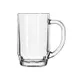 Libbey 5303 Clear Glass Thumbprint Beer Stein, 19.5 oz Stemless Mug, Non‑Tempered Glass, - 24/Case 1 image