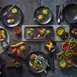 Playground 701320991021090 Square Stoneware Bowl, 2‑Oz, 3" x 0.875" Black, Microwave Safe - 6/Case 2 image