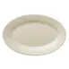 Libbey 740-901-138 Oval Porcelain Platter 13.5" L x 8.9" W x 1.25" H White Rolled Edge - 12/Case 2 image