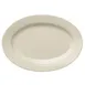 Libbey 740-901-511 Oval Platter, 15.25" L x 10.88" W x 1.33" H White Porcelain Rolled Edge - 6/Case 2 image