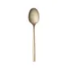 Libbey 763-103 Dinner Spoon – 7¼" Oval Bowl, 18/0 Stainless Steel, Satin Gold Finish - 36/Case 1 image