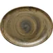 Heart & Soul 801223641000102 Oval Porcelain Platter, 14.25" L x 11" W x 1.14" H, Cumin - 6/Case 1 image