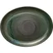 Heart & Soul 801223641000103 Porcelain Platter Avocado 14.25" x 11" x 1.14" Curved Edge - 6/Case 1 image