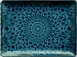 Libbey 803212341000301 Mirage China Platter 9-1/4" x 6-7/8" x 1" Blue/Black Microwave Safe - 6/Case 1 image