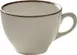 Libbey 803522241000403 - 7.4 oz Tan Rim China Cup, 3.5" Dia x 2.625" H, Microwave Oven Safe - 6/Case 1 image