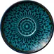 Libbey 803690941000301 Saucer, 4.5" x 0.75" Vitrified China, Blue & Black Mirage Pattern - 6/Case 1 image
