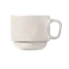 Libbey 840-116-101 Maui Cup – 7 oz White Porcelain Rolled Edge Stackable 3" H x 3¼" T x 2" D - 36/Case 1 image
