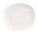 Libbey 840-436B Oblong China Plate, 8" x 7", Bright White Porcelain with Coupe Rim - 24/Case 1 image