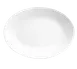 Libbey 840-520R-8 Oval China Platter, 8" x 6¼" White Porcelana™ Porcelain, Rolled Coupe Rim - 36/Case 1 image