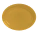 Libbey 903033001 - Oval China Platter 13.5" x 10.5" Saffron Porcelain, Cantina Pattern, Footed - 6/Case 1 image