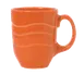 Libbey 903034004 China Mug – 11 oz (4.5" Dia. x 4" H) Porcelain Cayenne Cantina Carved - 12/Case 1 image