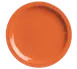 Libbey 903034011 - 10¼" Round Porcelain Plate Cayenne Glazed Foot Cantina Carved Pattern - 12/Case 1 image