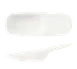 Libbey 905356009 Soup Spoon, 3/4 oz, 4" Porcelain, White Royal Rideau™ Slenda® Pattern - 36/Case 1 image