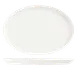 Libbey 905356301 Oval Tray, 9" x 6.5" Porcelain, White Rideau™ Slenda®, Footed - 12/Case 1 image