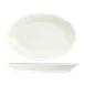 Libbey 905356822 Oblong Platter, 11-3/4" x 8-1/4" x 1-1/4", Rideau Porcelain, Rim Footed - 12/Case 1 image