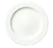 Libbey 905356830 - 12"1/8 Round Porcelain Plate, White Body, Slenda® Pattern, Medium Rim, 12/Case 1 image