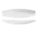 Libbey 905356910 - 9"¾ x 3" Canoe Porcelain Plate, Slenda Pattern, White Body, Vitrified - 12/Case 1 image