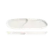 Libbey 905356913 - 2-Well Oval Tray, 14.5" x 3.75" x 1" Porcelain, White Rideau, Slenda® - 12/Case 1 image