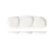 Libbey 905356914 Slenda 3‑Compartment Tray, 13½" × 4¾" Oblong Porcelain, Royal Rideau - 12/Case 1 image